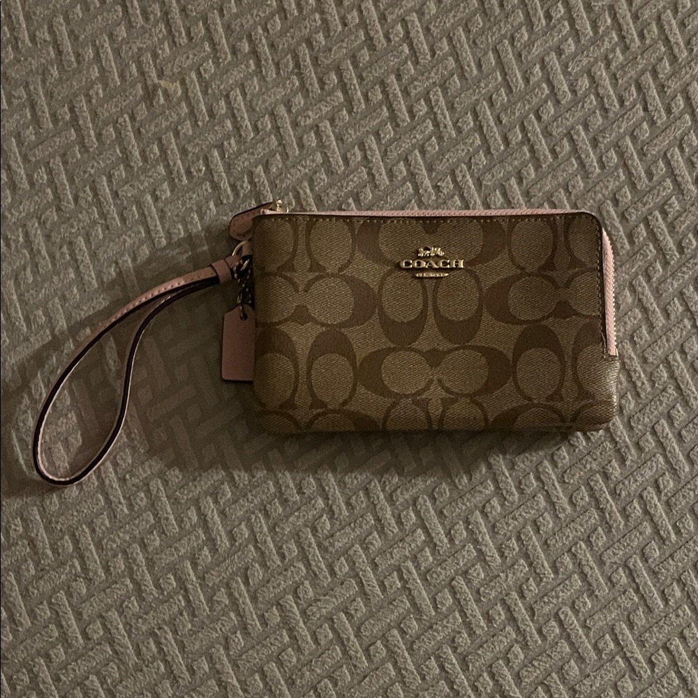 Coach Brown Wristlet